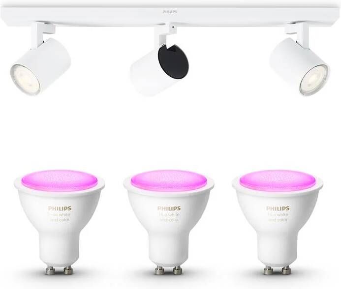Philips Hue Philips Runner Opbouwspot Wit Hue White & Color Ambiance 3 Spots