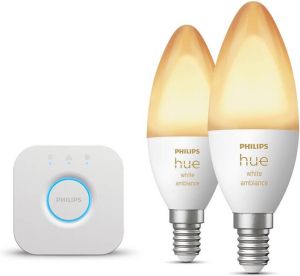 Philips Hue Starterspakket White Ambiance Kaarslamp E14