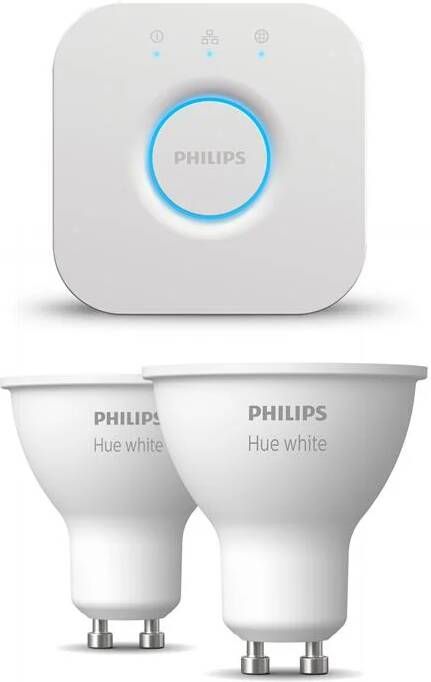 Philips Hue Starterspakket White GU10 2 Lampen 1 Bridge