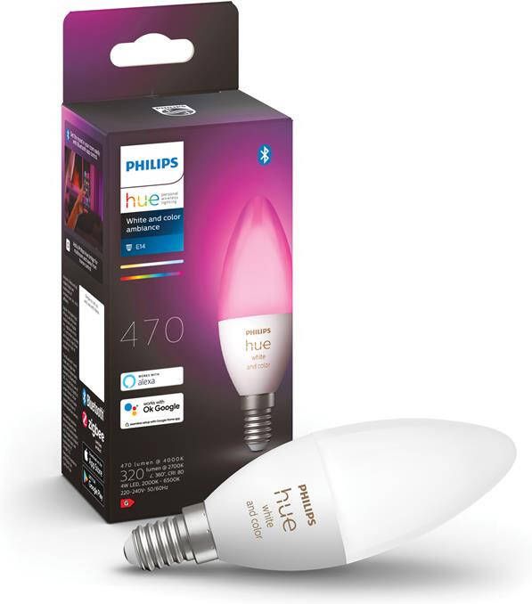Philips Hue White and Color Ambiance kaars lamp mat dimbaar E14 5W …