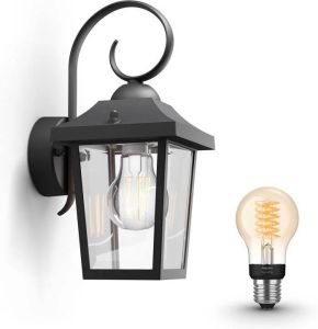 Philips Mygarden Buzzard Wandlamp Incl. Hue White Filament Zwart