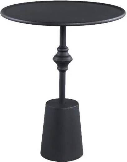 PTMD COLLECTION PTMD Dinja Black iron sidetable minimal chic round
