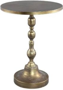PTMD COLLECTION PTMD Jacob Gold iron sidetable antique round
