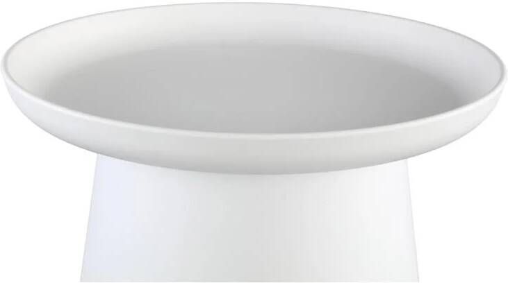 PTMD COLLECTION PTMD Nicca White polypropylene coffee table round high