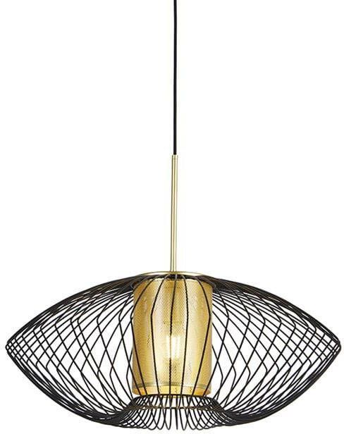 QAZQA Design hanglamp goud met zwart 60 cm Dobrado