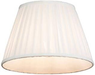 QAZQA Plisse lampenkap wit rond schuin 25|15|16 5