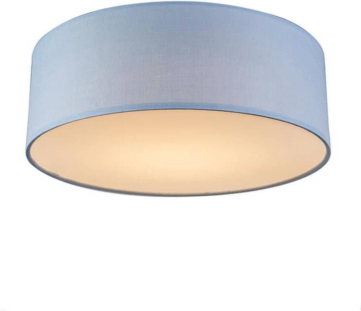 QAZQA Plafondlamp blauw 30 cm incl. LED Drum LED - Foto 1