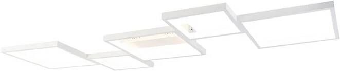 QAZQA Plafondlamp wit incl. LED 3 staps dimbaar 5-lichts Lejo