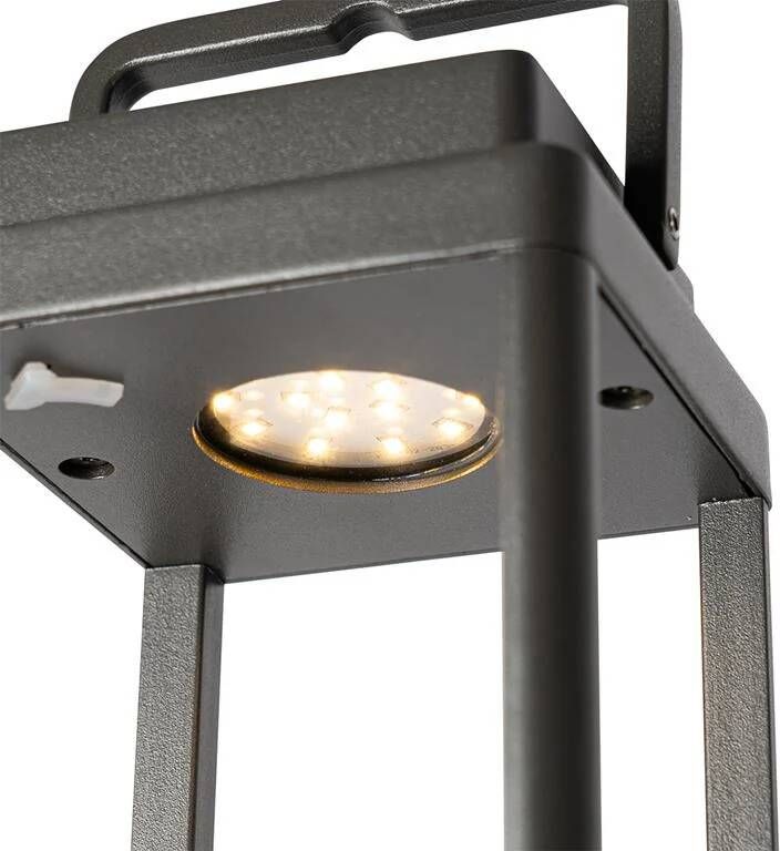 QAZQA Buiten tafellamp donkergrijs incl. LED oplaadbaar Yara