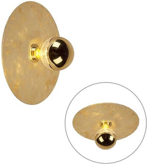 QAZQA Moderne wandlamp goud 30cm Disque - Foto 1