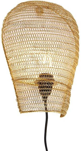 QAZQA Oosterse wandlamp goud 35 cm Nidum