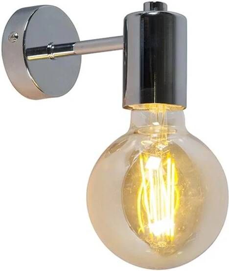 QAZQA Set van 2 moderne wandlampen chroom Facil