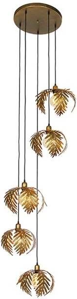 QAZQA Vintage hanglamp goud 5-lichts Botanica