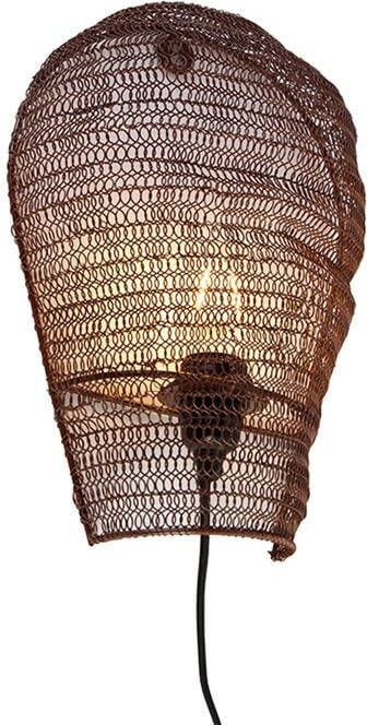 QAZQA Oosterse wandlamp brons 35 cm Nidum