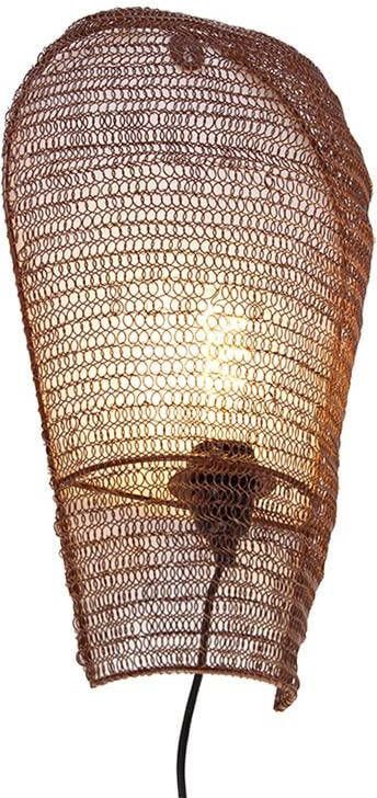 QAZQA Oosterse wandlamp brons 45 cm Nidum