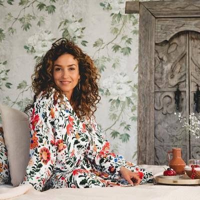 Return to Sender Kimono one size Bed of flowers geprinte katoen mousseline kimono voor kinderen - Foto 2