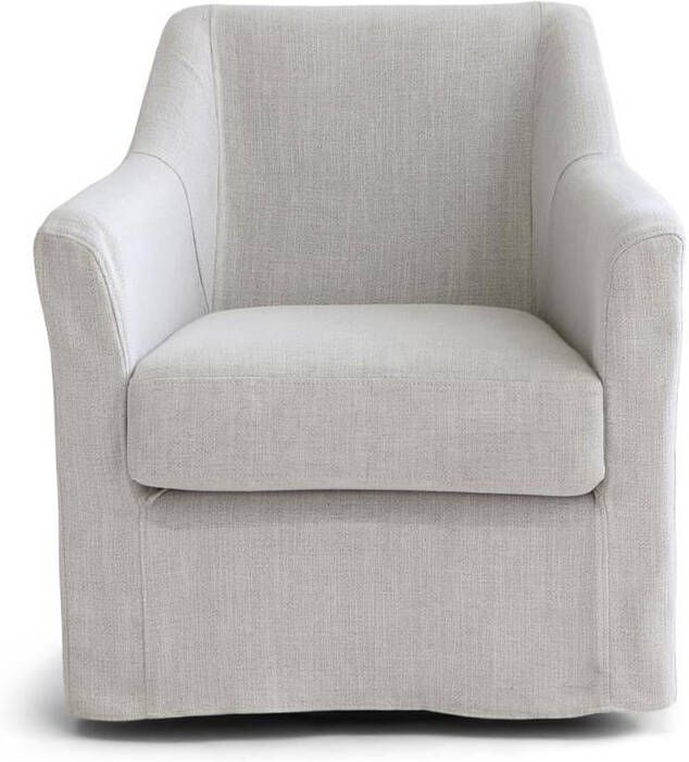 Riviera Maison Fauteuils met armleuning Huntigton Swivel Loose Cover Cotton Viscose Linen Rubberwood Iron Beige - Foto 3