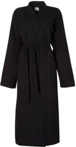 Seahorse kimono badjas Waffle Zwart XL