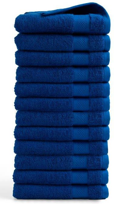 DoubleDry Handdoek Hotel Collectie 12 stuks 50x100 klassiek blauw
