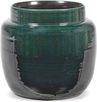 Serax Bloempot Groen-Donker groen D 23 cm H 21 cm