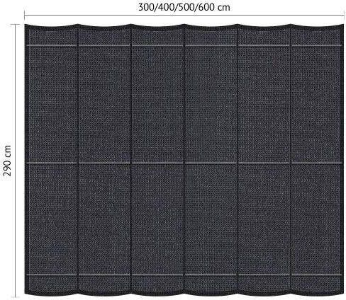 Shadow Comfort Harmonicadoek 2 9x4m Carbon Black incl.set
