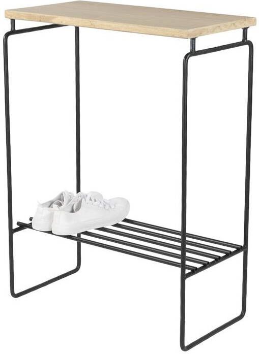 Spinder Design Clint Bijzettafel 57x29 5x78 5 cm Eiken Zwart