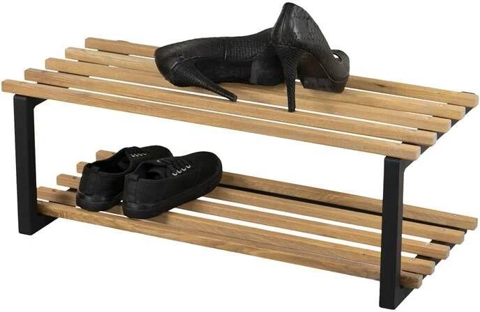 Spinder Design schoenenrek Rizzoli Marco Zwart Eiken 6 paar schoenen Staal - Foto 5