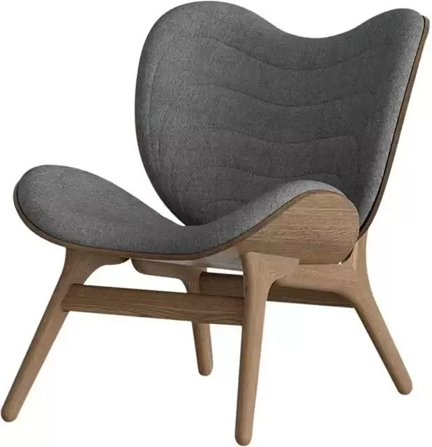 Umage A Conversation Piece walnoot houten fauteuil slate grey