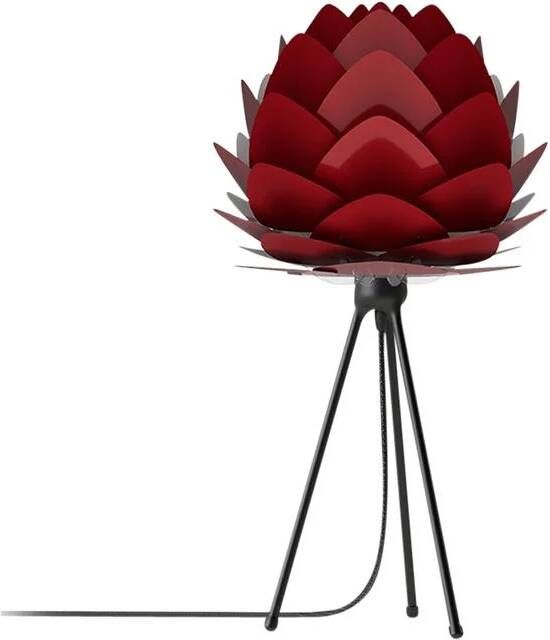 Umage Aluvia Mini tafellamp ruby red met tripod zwart Ø 40 cm