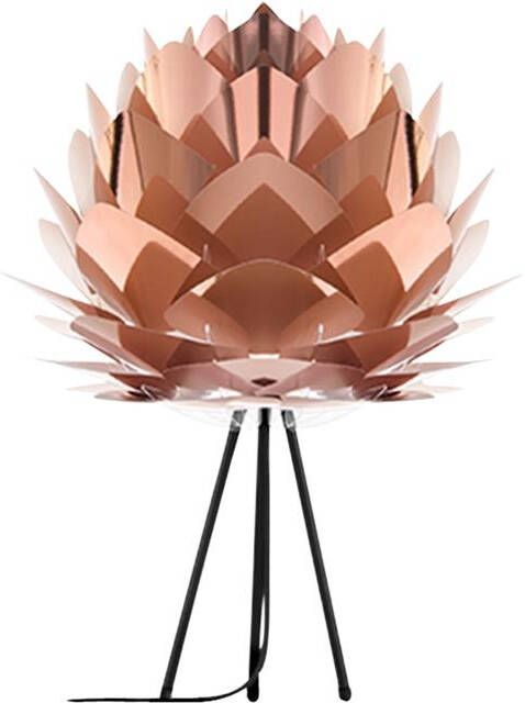 Umage Silvia Medium tafellamp copper met tripod zwart Ø 50 cm