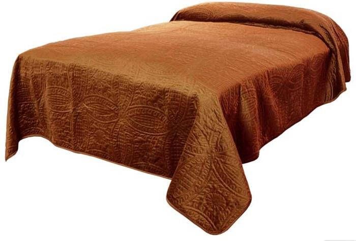 Unique Living Bedsprei Veronica 220x220cm leather brown - Foto 1