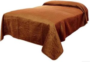 Unique Living Bedsprei Veronica 240x280cm leather brown