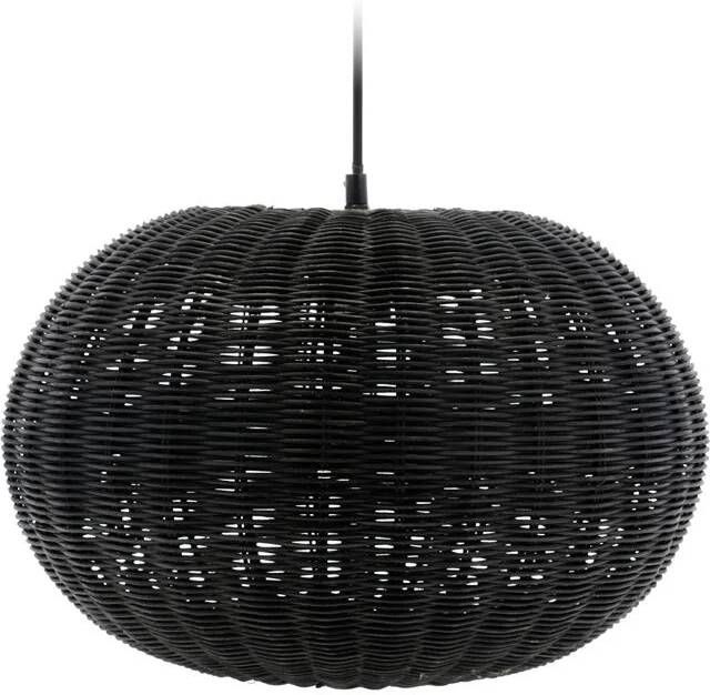 Villa Collection Werna rattan hanglamp zwart 40 5 x 25 cm