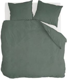 Walra Vintage Cotton Dekbedovertrek 200 x 220 240 cm Donkergroen