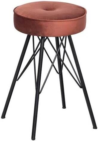 Woood Bella Kruk Velvet Brick Red 53x33x33