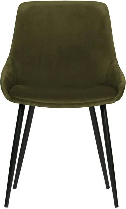 WOOOD Exclusive Selin Eetkamerstoel Fluweel Grasgroen WOOOD