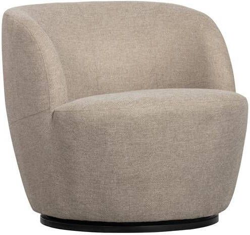 WOOOD Serra Draaifauteuil Geweven Stof Zand Beige 75x70x69 cm - Foto 4