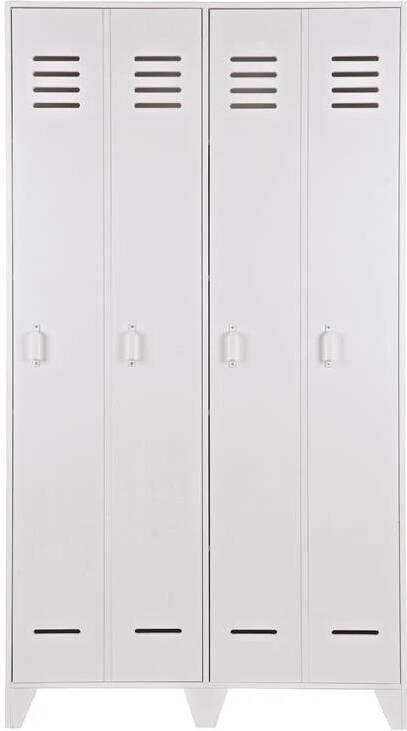 WOOOD Stijn Kledingkast 2-Deurs Grenen Wit 103x187x40 - Foto 3