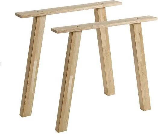 Woood Tablo A poot Eiken Transparant Set van 2