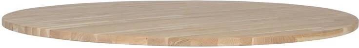 Woood Tablo Tafelblad Rond Eiken Onbehandeld 2 4x120x120