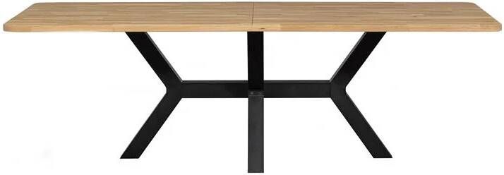 WOOOD Eettafel Tablo Eiken Metaal Naturel Zwart 77x240x100 - Foto 2