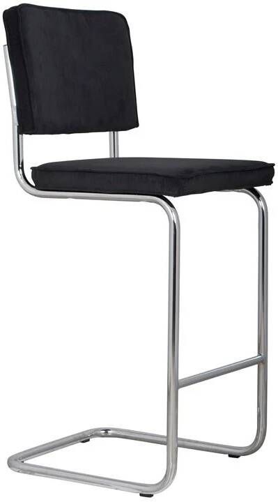 Zuiver Ridge Rib Barkruk Zwart
