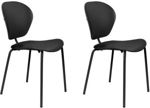 Zuiver The Ocean Chair Eetkamerstoel Pirate Black Set van 2