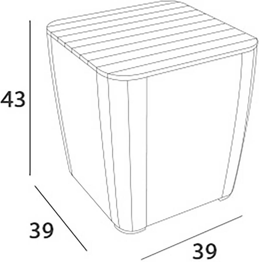 Allibert 3-delige Tuinset Iowa cappuccinokleurig 224383 - Foto 3