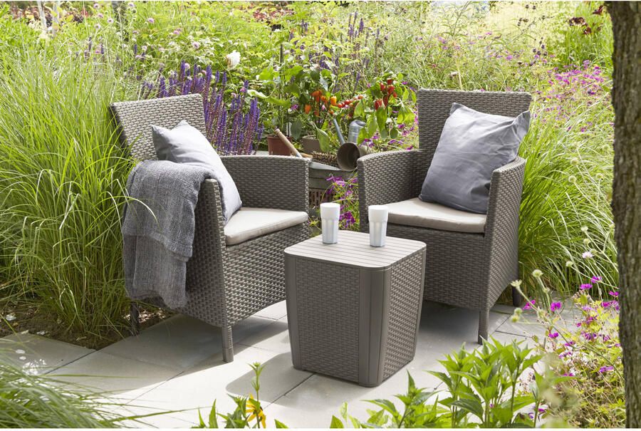 Allibert 3-delige Tuinset Iowa cappuccinokleurig 224383 - Foto 2