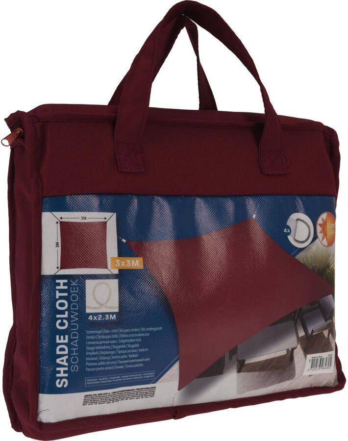 Ambiance schaduwdoek vierkant donkerrood (300 cm) - Foto 2