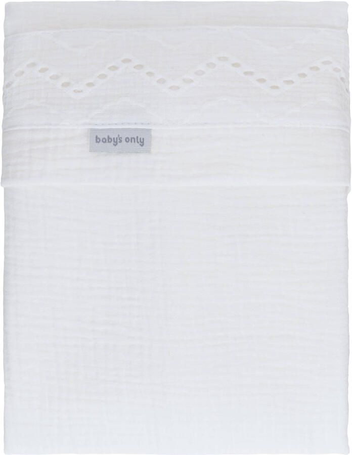 Baby's Only ledikantlaken Calm met broderie wit