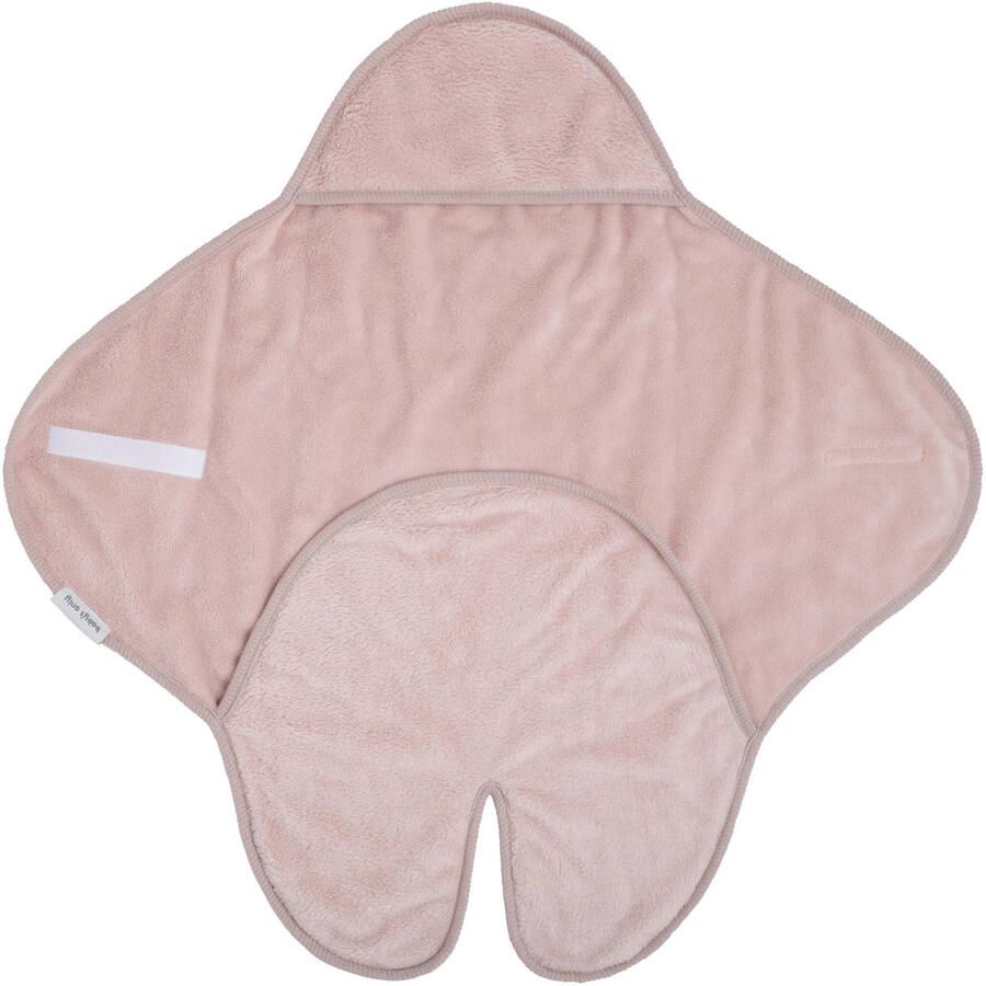 Baby's Only wikkeldeken met voetjes Cozy autostoel 0+ 5-puntsgordel oud roze