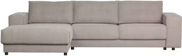 Exotan Basiclabel Chaise Longue Links Katoen Linnen Zand 81x295x95 177