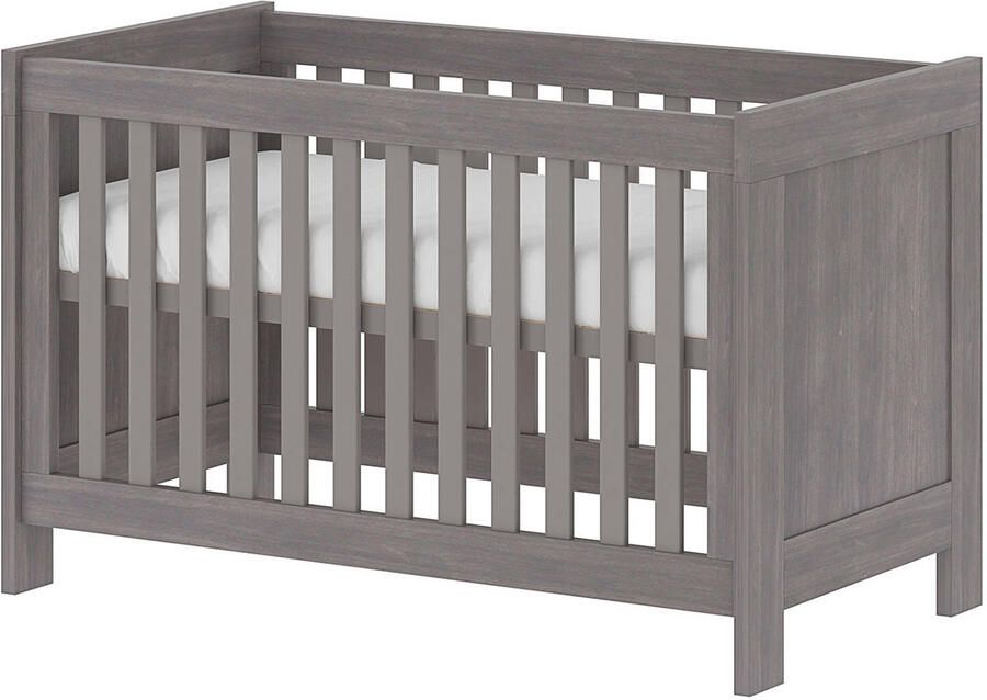 Bebies First babykamer Nevada babybed & commode & kledingkast zwart grijs - Foto 2